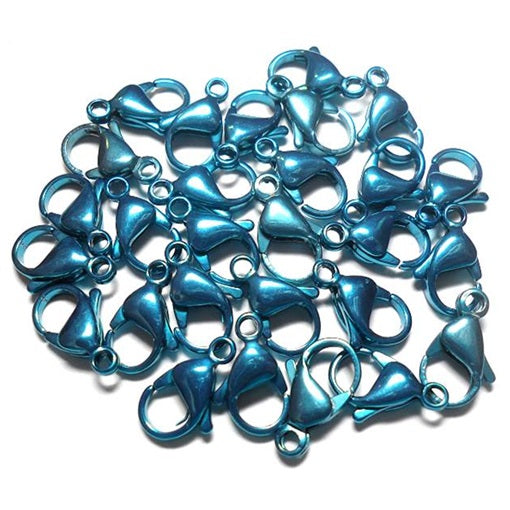 15mm Stainless Steel Lobster Clasp - Turquoise