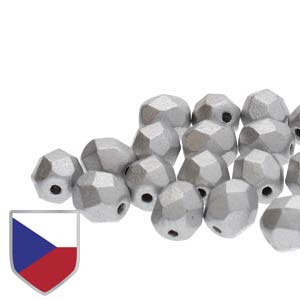4mm FIRE POLISHED Bead (Czech Shield) - Crystal Bronze Aluminum
