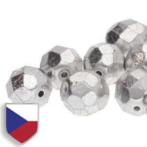 6mm FIRE POLISHED Bead (Czech Shield) - Crystal Full Labrador