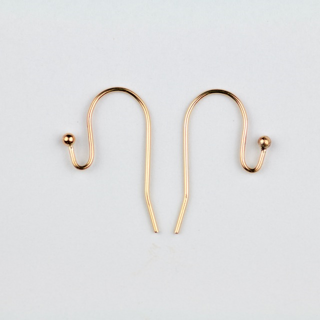 Gold Filled Ear Wire .028/.7MM/21ga. Round Wire w/2mm Ball