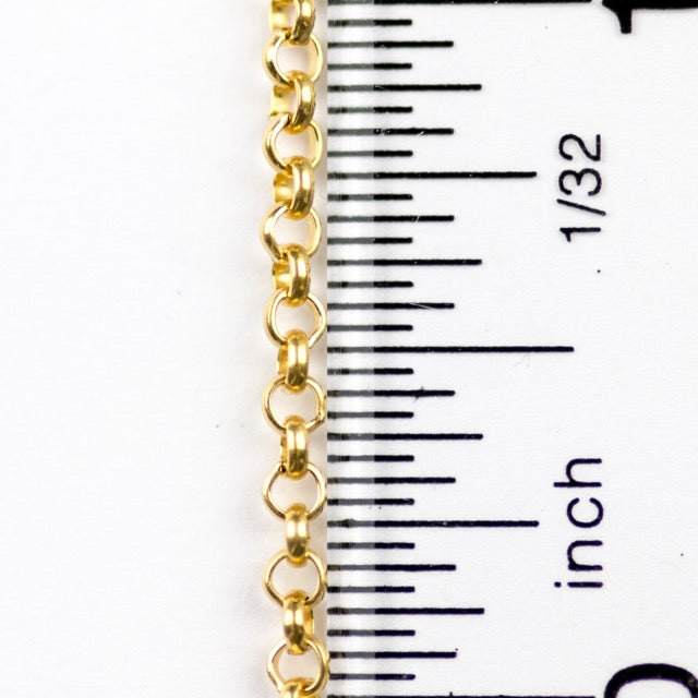 Gold Filled 3mm Rolo Chain Made with 0.4mm Diameter Wire