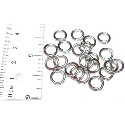 16swg (1.6mm) 3/16in. (4.8mm) ID 3.0AR Softer Tempered and Saw Cut Stainless Steel Jump Rings