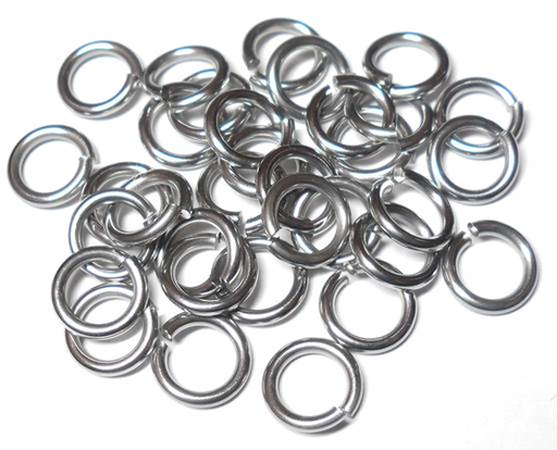 18swg (1.2mm) 1/8 in. (3.3mm) ID 2.8AR Softer Tempered and Saw Cut Stainless Steel Jump Rings