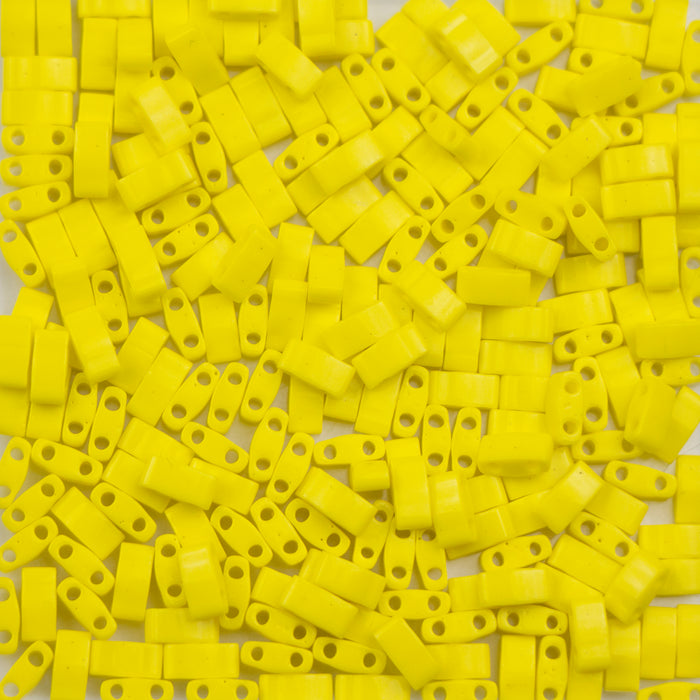 Miyuki HALF TILA Beads - Opaque Yellow