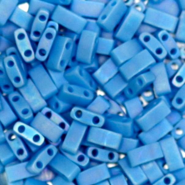 Miyuki HALF TILA Beads - Matte Opaque Turquoise AB