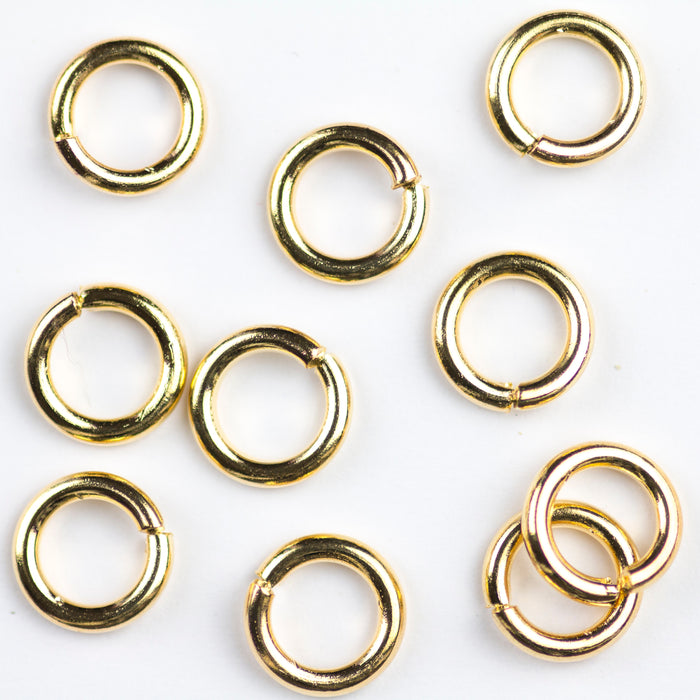 10mm 13 gauge Jump Ring - Gold
