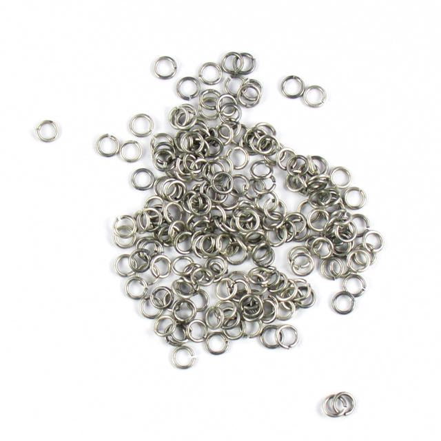 4mm 21g Open Jump Rings - Antique Silver