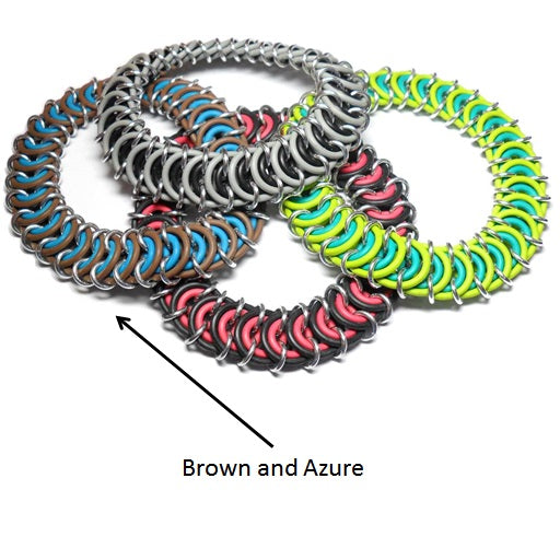 HyperLynks Stretchy Vertebrae Bracelet Kit - Brown and Azure