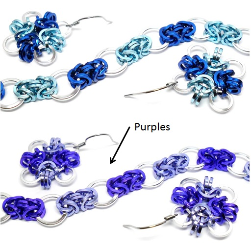HyperLynks Carnaval Bracelt and Earrings Kit - Purples