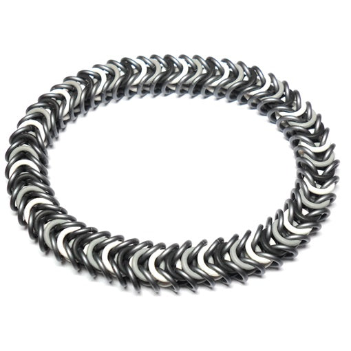 HyperLynks Stretchy Box Chain Bracelet Kit - Slate with Black, Pewter and White