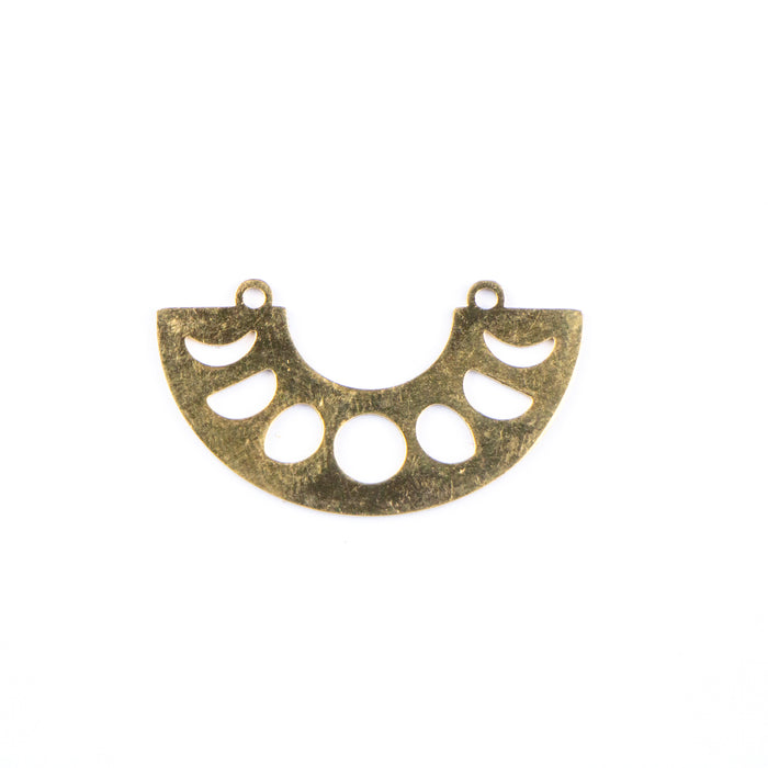 18mm x 32mm Moon Phases Link - Gold Plated Stainless Steel