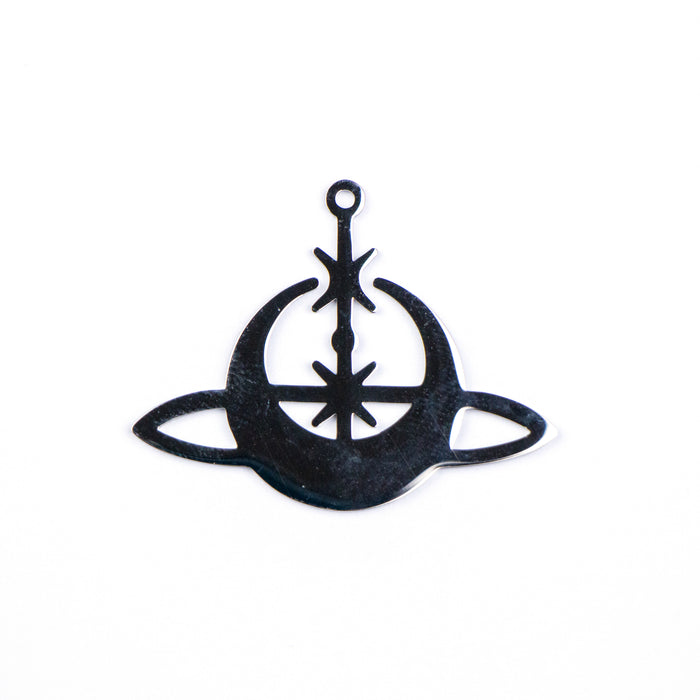 28mm x 35mm Planetary Pendant - Stainless Steel