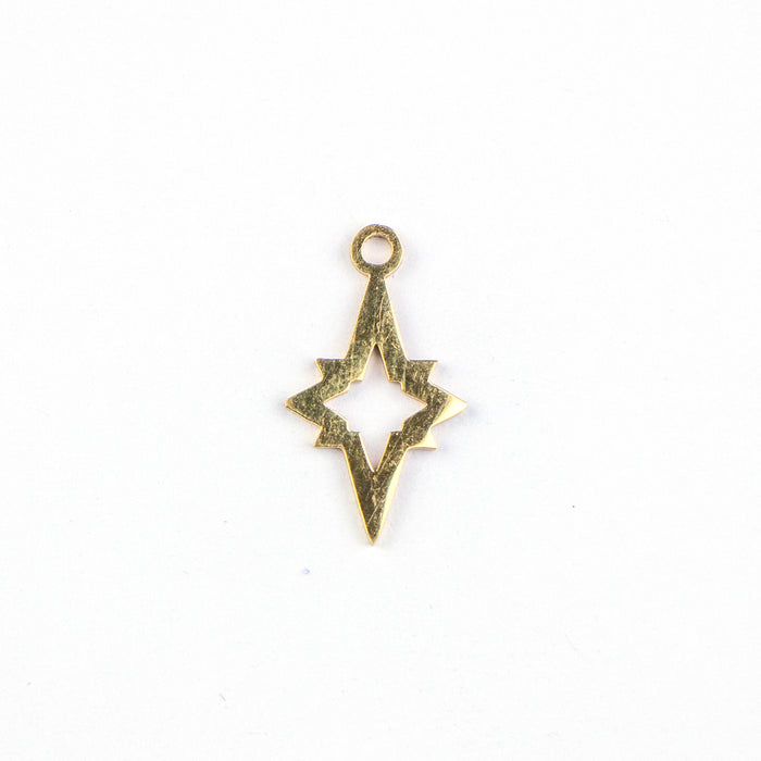 10mm x 17mm Sparkle Charm - Gold Plated Stainless Steel