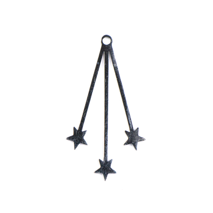 22mm x 40mm Shooting Star Pendant - Stainless Steel
