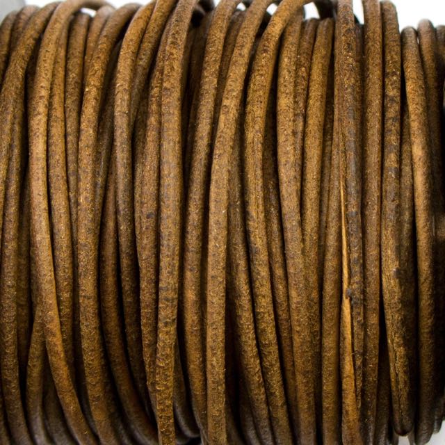 2mm Indian Leather - Dyed Antique Light Brown