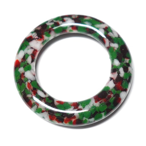 LovelyLynks Large (approx. 45mm diameter) Glass Circles - Festive