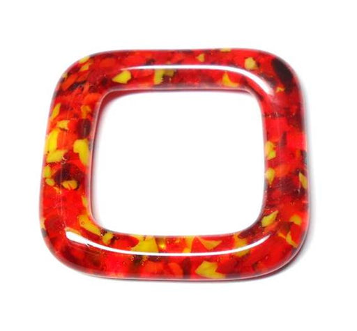 LovelyLynks Large (34mm x 34mm) Glass Squares - Fire