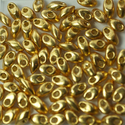 Miyuki 4mm x 7mm Long MAGATAMA Beads - Duracoat Galvanized Gold