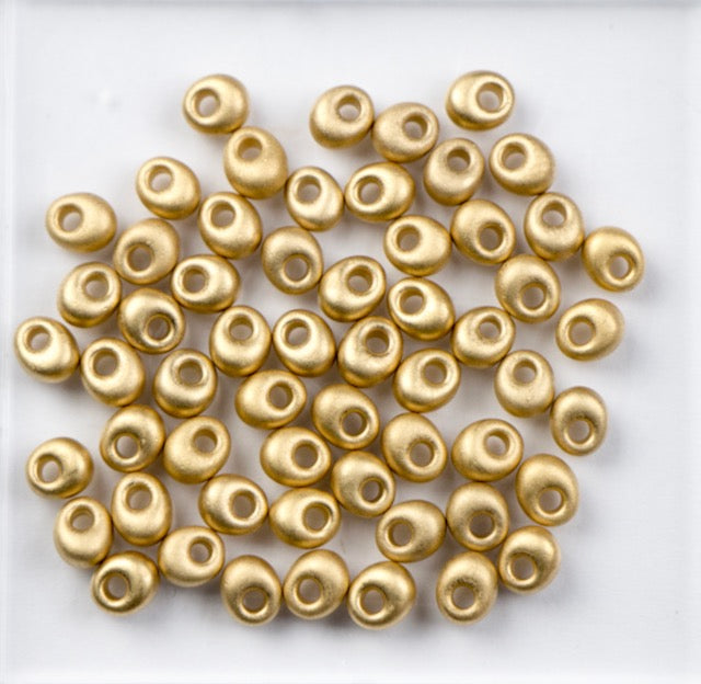 Miyuki 4mm MAGATAMA Beads - 24kt Gold Light Plated