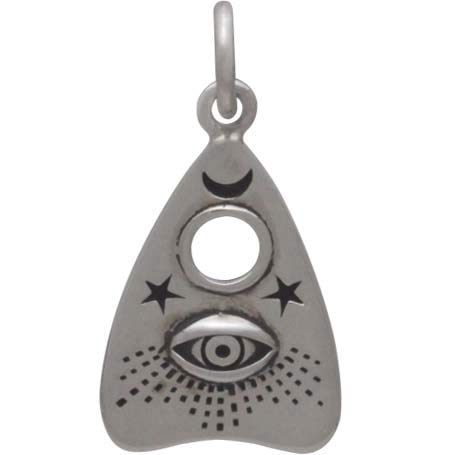 Ouija Planchette Charm - Sterling Silver
