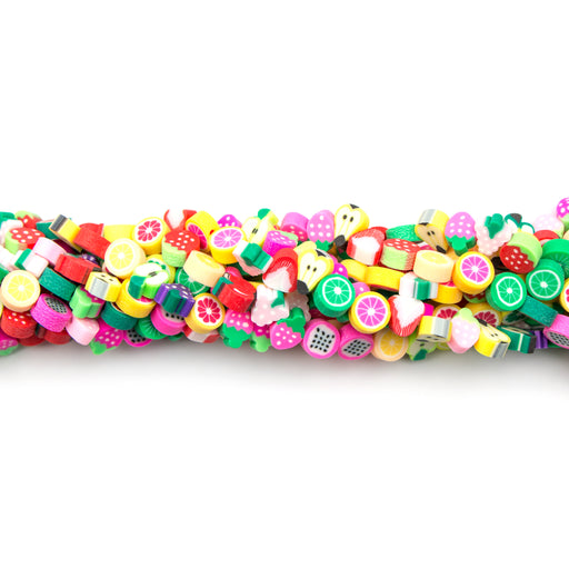 10mm Polymer Clay Fruit Beads Strand