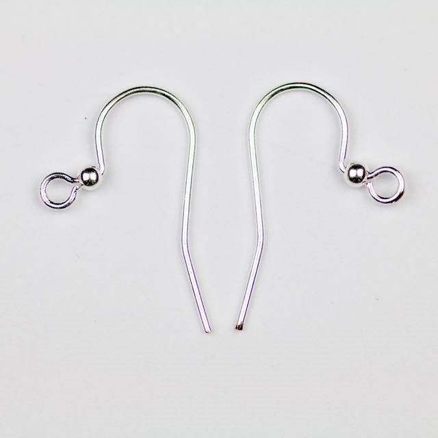 25mm Ear Wire with 2mm Ball - Antique Silver