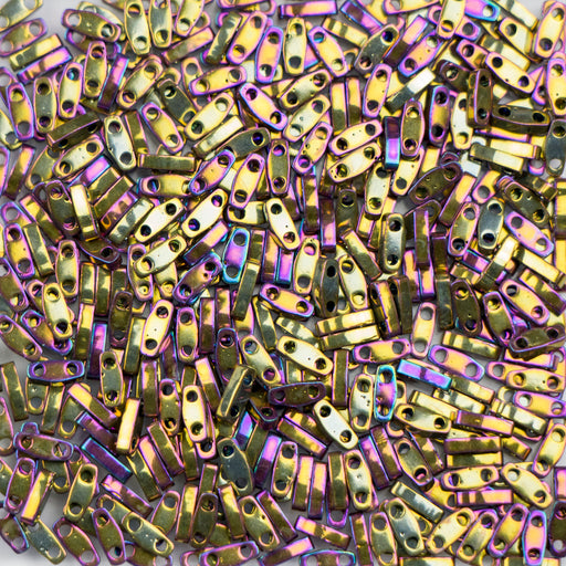 Miyuki QUARTER TILA Beads - Metallic Purple Gold Iris