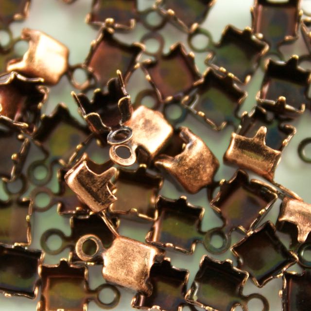 4mm Chain End for Rhinestone Chain - Antique Copper