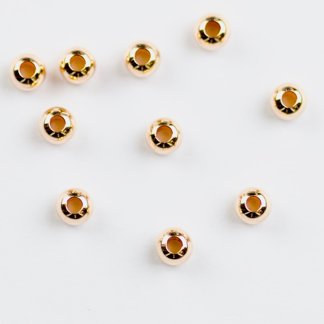 Rose Gold Filled 3mm Smooth Round Seamless Bead with 1.5mm hole
