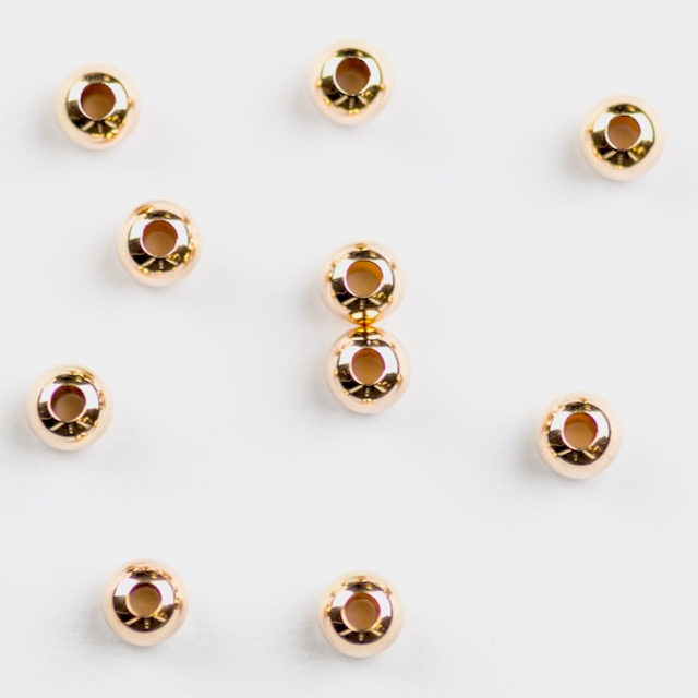 Rose Gold Filled 4mm Smooth Round Seamless Bead with 1.8mm hole