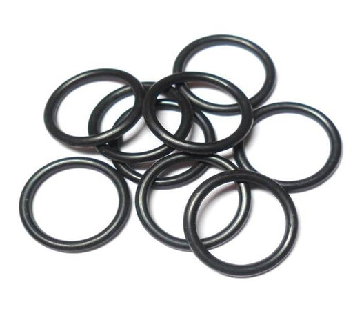 14swg (2.0mm) 1/2in. (14.0mm) ID 7.0AR  EPDM Rubber Jump Rings - Black