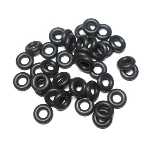14swg (2.0mm) 1/8in. (3.0mm) ID 1.5AR EPDM Rubber Jump Rings - Black