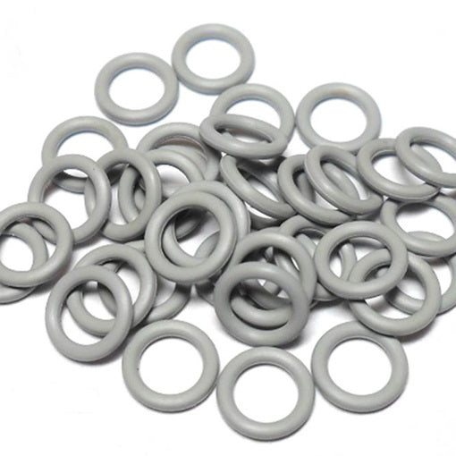 16swg (1.6mm) 1/4in. (6.7mm) ID 4.1AR  EPDM Rubber Jump Rings - Pewter
