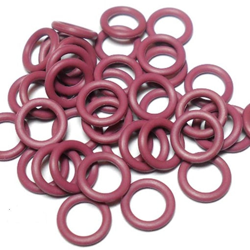 16swg (1.6mm) 5/16in. (8.2mm) ID 5.2AR  EPDM Rubber Jump Rings - Plum