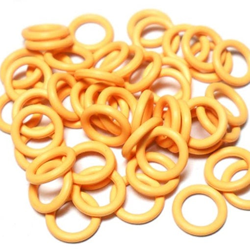 16swg (1.6mm) 5/16in. (8.2mm) ID 5.2AR  EPDM Rubber Jump Rings - Yellow