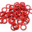 19swg (1.0mm) 5/64in. (2.0mm) ID 2.0AR  EPDM Rubber Jump Rings - Crimson