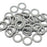 19swg (1.0mm) 5/64in. (2.0mm) ID 2.0AR  EPDM Rubber Jump Rings - Pewter