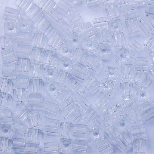 Miyuki 4.0mm CUBE Beads - Crystal