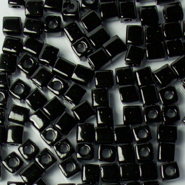 Miyuki 4.0mm CUBE Beads - Black
