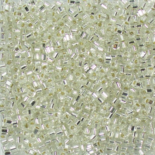 Miyuki 1.8mm CUBE Beads - Silverlined Crystal