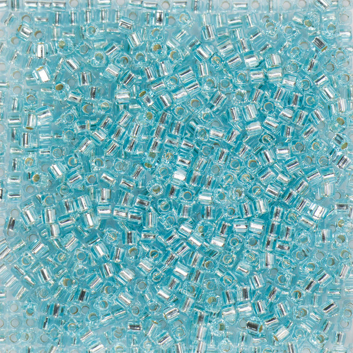 Miyuki 1.8mm CUBE Beads - Silver Lined Aqua