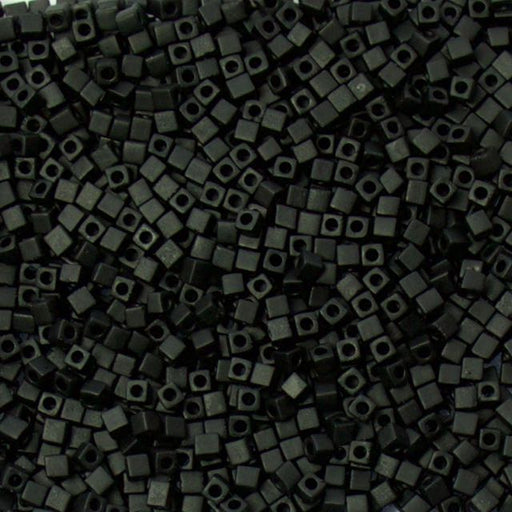 Miyuki 1.8mm CUBE Beads - Matte Black