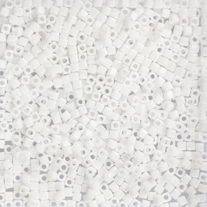 Miyuki 1.8mm CUBE Beads - White