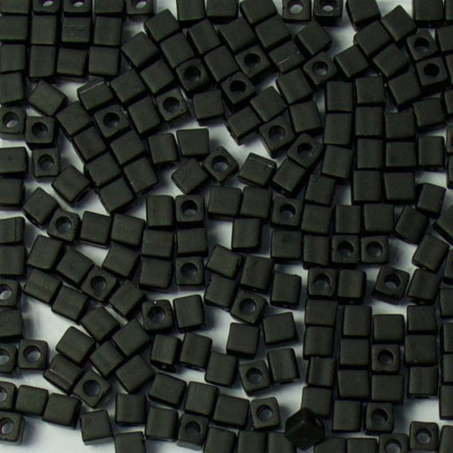 Miyuki 3mm CUBE Beads - Matte Black