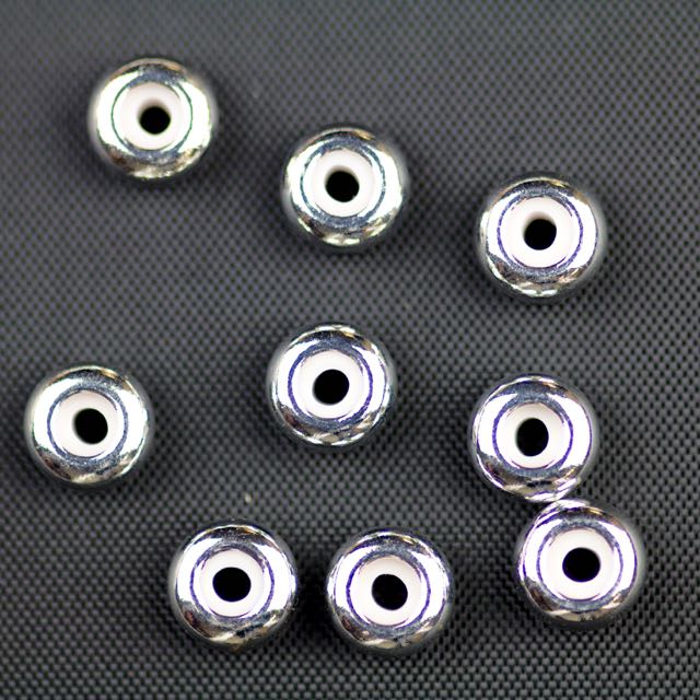 8mm x 4mm Slide on Clasp w 3.5mm Hole - Silver