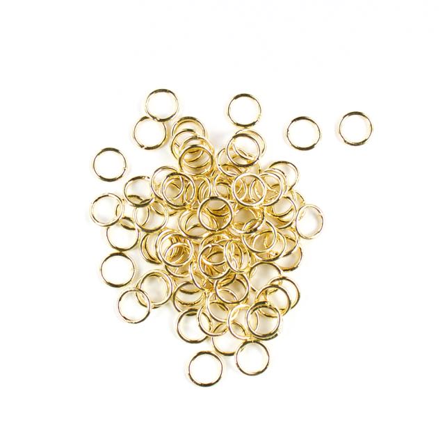 8mm 18 gaugeClosed Jump Rings - Gold