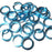 16swg (1.6mm) 3/8in. (10.0mm) ID Square Wire Anodized Aluminum Jump Rings - Sky Blue