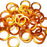 18swg (1.2mm) 1/4in. (6.7mm) ID Square Wire Anodized Aluminum Jump Rings - Orange