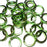 18swg (1.2mm) 3/16in. (5.0mm) ID Square Wire Anodized Aluminum Jump Rings - Lime