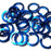 18swg (1.2mm) 3/16in. (5.0mm) ID Square Wire Anodized Aluminum Jump Rings - Royal Blue